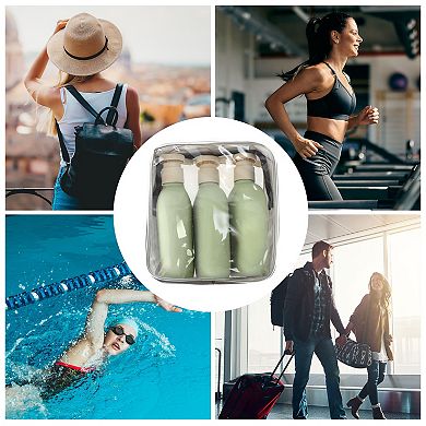 Compact Plastic Travel Container Set 8.67oz 3 Pcs