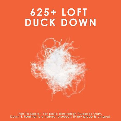 625 Loft White Down Pillow - Medium Support