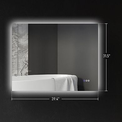 LED Bathroom Vanity Mirror with Adjustable Brightness and Color Temperatures