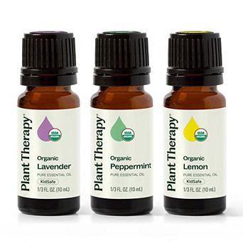 Plant Therapy Top 3 Organic Essential Oil Singles Set