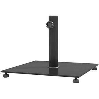 Metal Umbrella Base for 1.5"1.9" Poles, Outdoor Patio, Deck, or Pool Use - Black