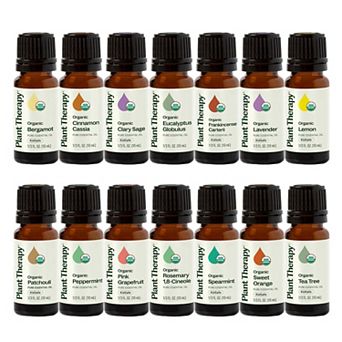 Plant Therapy Top 14 Organic Essential Oil Singles Set