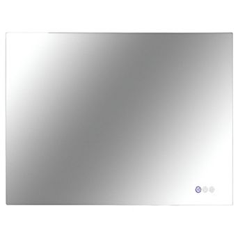 Frameless LED Bathroom Mirror with 3 Color Lights, Dimming and Defogger