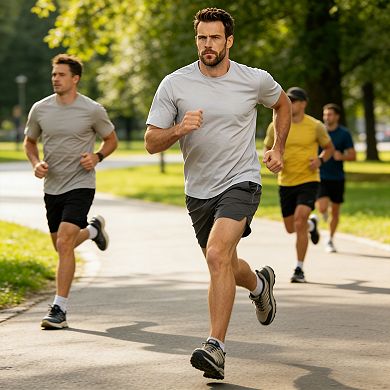 Men's Crewneck Short Sleeve Relaxed-Fit Casual Soft Tee