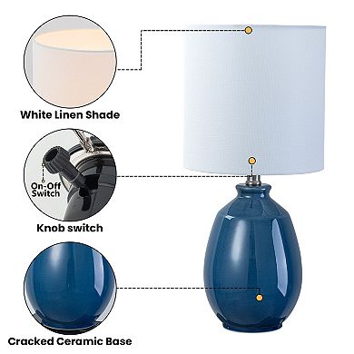 C Cattleya 19-Inch Ceramic Table Lamp with Shade