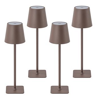 C Cattleya 4-Pack 14-Inch LED Cordless Table Lamp,3CCT Dimmable Portable Desk Lamps