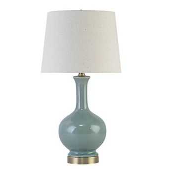 C Cattleya 23-Inch Modern Ceramic Table Lamp with Fabric Shade