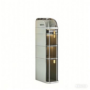Freestanding Bathroom Cabinet, 5 tier Narrow Bathroom Storage Cabinet, Movable, White