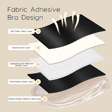 Adhesive Strapless Bra Sticky Invisible Push up Silicone Magnetic Clasp Bra for Women Backless Dress