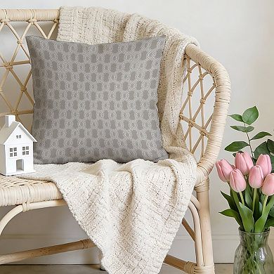 Outdoor Decorative Throw Pillow, 18" Pillow Cover Singular, Mid Century Geometric Okat