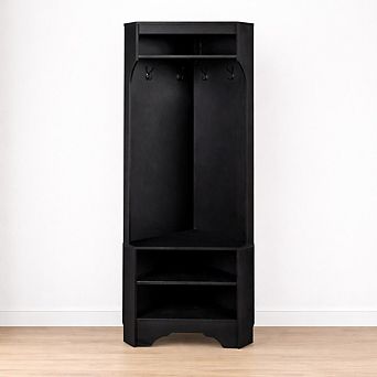 Lufeiya Hall Tree with Shoe Bench and Coat Rack, Storage Cabinet with Adjustable Shelf and 4 Hooks