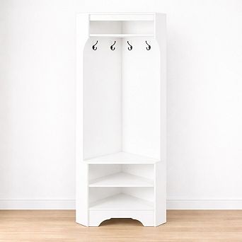 Lufeiya Hall Tree with Shoe Bench and Coat Rack, Storage Cabinet with Adjustable Shelf and 4 Hooks
