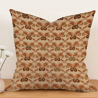 Outdoor Decorative Throw Pillow Cover, 18", 1 Pack, Exotic Thibaut Floral Blush