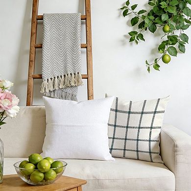 Outdoor Decorative Throw Pillow, 18" Pillow Cover Singular, Mid Century Buffalo Plaid