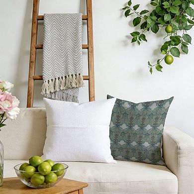 Geometric Ikat Forest Floral Decorative Throw Pillow, 18" Pillow Cover Singular