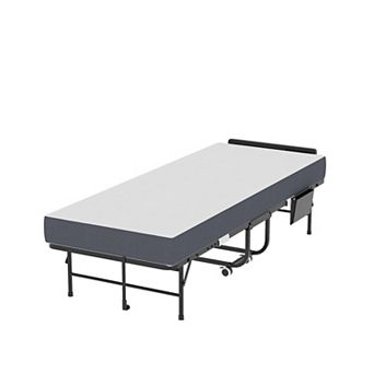 VIYET 75" Folding Bed with Adjustable Headboard - 5" Memory Foam Rollaway Bed
