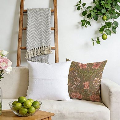 Decorative Throw Pillow, 18" Pillow Cover Singular, William Morris Forest Floral