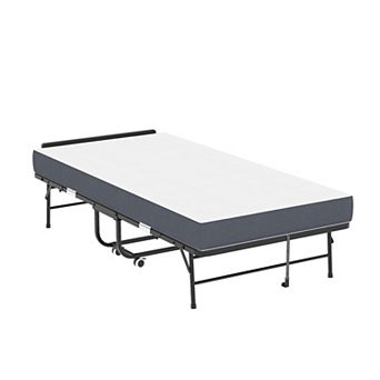 VIYET 75" Folding Bed with Adjustable Headboard - 5" Memory Foam Rollaway Bed