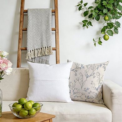 Floral Decorative Throw Pillow, 18" Pillow Cover Singular