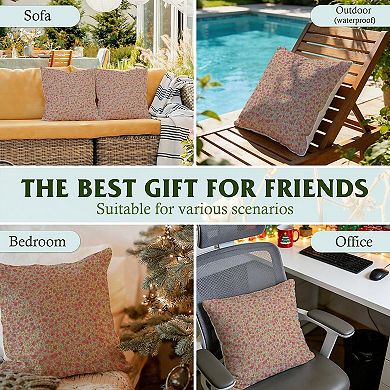 Decorative Throw Pillow, 18" Pillow Cover Singular, Thibaut Floral Red & Yellow