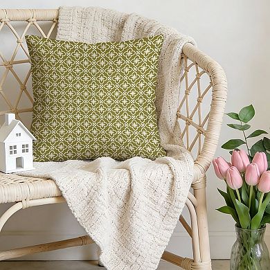 Gold Block Decorative Throw Pillow, 18" Pillow Cover Singular