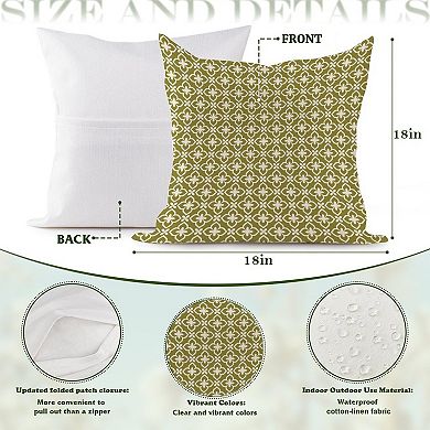 Gold Block Decorative Throw Pillow, 18" Pillow Cover Singular