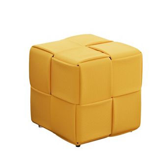 Square Corduroy Ottoman Foot Rest, Multi-Purpose Accent Stool