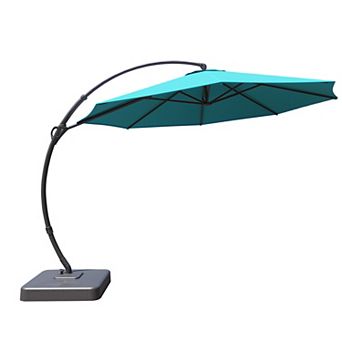 Decksplore 12 FT Cantilever Umbrella with Fillable Base Outdoor Round Patio