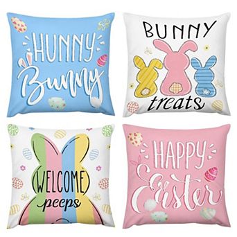 Easter Decorative Throw Pillow，18" pillow cover 4 pc