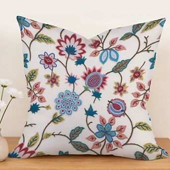 Outdoor Decorative Throw Pillow Cover, 18", 1 Pack, Exotic Floral Spring