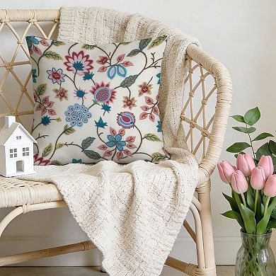 Outdoor Decorative Throw Pillow Cover, 18", 1 Pack, Exotic Floral Spring