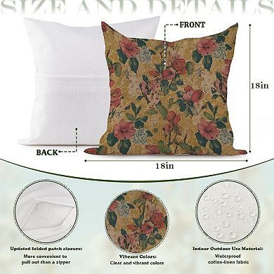 Spain Exotic Thibaut Floral Decorative Throw Pillow, 18" Pillow Cover Singular