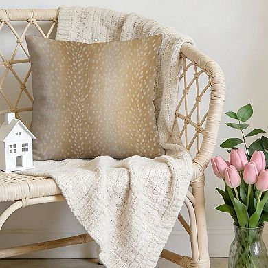 Decorative Throw Pillow, 18" Pillow Cover Singular, Blue Abstract Animal Print in Golden