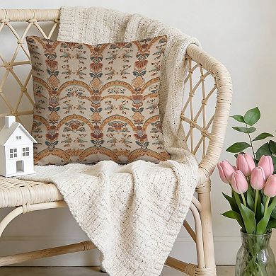 Exotic Thibaut Ikat Floral Decorative Throw Pillow, 18" Pillow Cover Singular