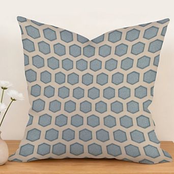 Sage Green Mid Century Geometric Decorative Throw Pillow, 18" Pillow Cover Singular