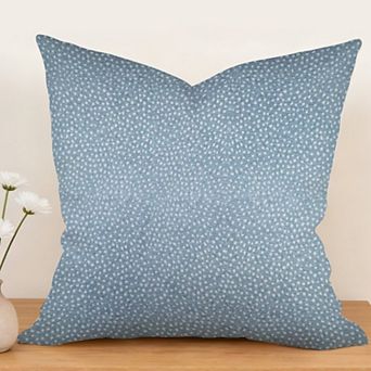 Outdoor Decorative Throw Pillow, 18" Pillow Cover Singular, Blue Dot
