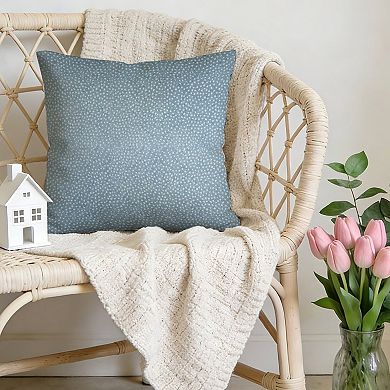 Outdoor Decorative Throw Pillow, 18" Pillow Cover Singular, Blue Dot