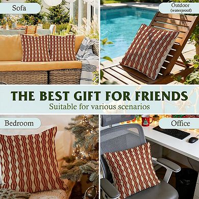 Decorative Throw Pillow, 18" Pillow Cover Singular, Thibaut Inkat in Orange Beige