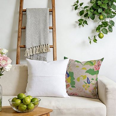 Outdoor Decorative Throw Pillow, 18" Pillow Cover Singular, Thibaut Garden Floral