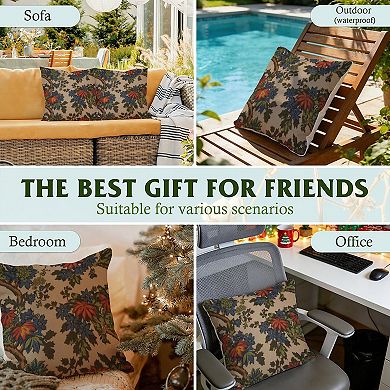 Outdoor Decorative Throw Pillow Cover, 18", 1 Pack, Exotic Thibaut Floral