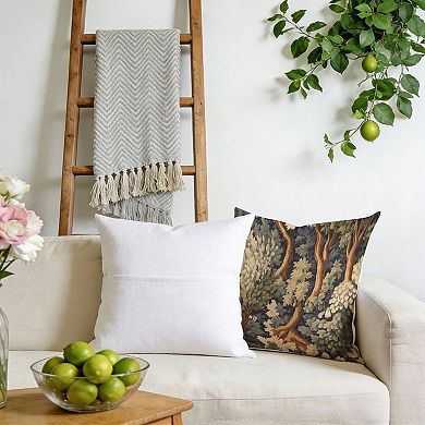 Thibaut Pagoda Trees in Green And Blue Decorative Throw Pillow, 18" Pillow Cover Singular