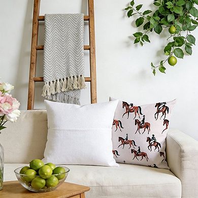 Outdoor Decorative Throw Pillow Cover, 18", 1 Pack, Horse Riding