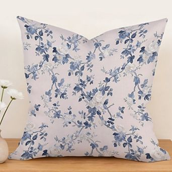 Decorative Throw Pillow, 18" Pillow Cover Singular, French Pastoral Floral