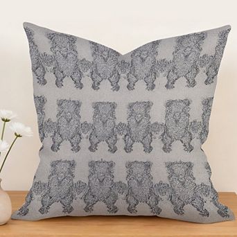 Decorative Throw Pillow, 18" Pillow Cover Singular, Blue Tibet Tiger