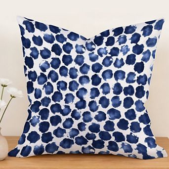 Decorative Throw Pillow, 18" Pillow Cover Singular, Waterproof Blue Euro