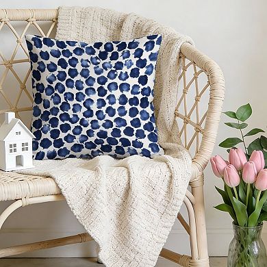 Decorative Throw Pillow, 18" Pillow Cover Singular, Waterproof Blue Euro