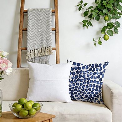 Decorative Throw Pillow, 18" Pillow Cover Singular, Waterproof Blue Euro