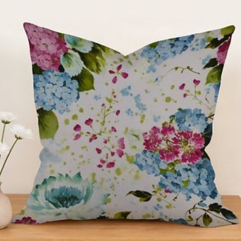 Outdoor Decorative Throw Pillow, 18" Pillow Cover Singular, Garden Thibaut Floral Inspired
