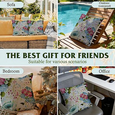 Outdoor Decorative Throw Pillow, 18" Pillow Cover Singular, Garden Thibaut Floral Inspired