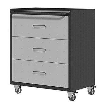 VIYET Heavy-Duty Rolling Tool Cabinet - 3-Drawer Metal Storage Chest with Wheels & Guarded Top